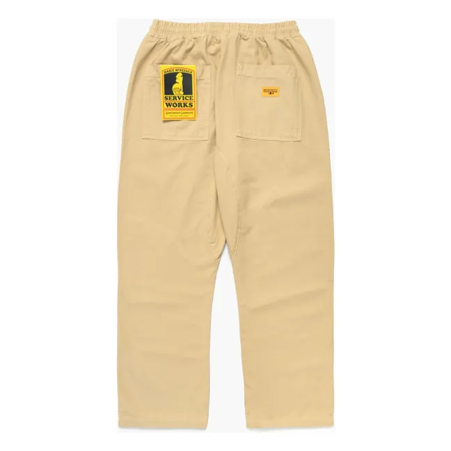 Pantaloni classici in cotone organico Canvas Chef | Beige