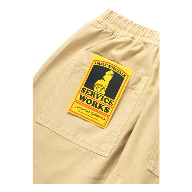 Pantaloni classici in cotone organico Canvas Chef | Beige
