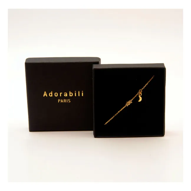 Pulsera Duo Charms Moon | Dorado