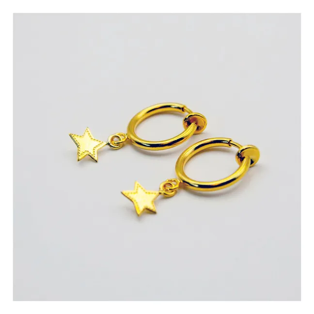 Creoles con clip | Dorado