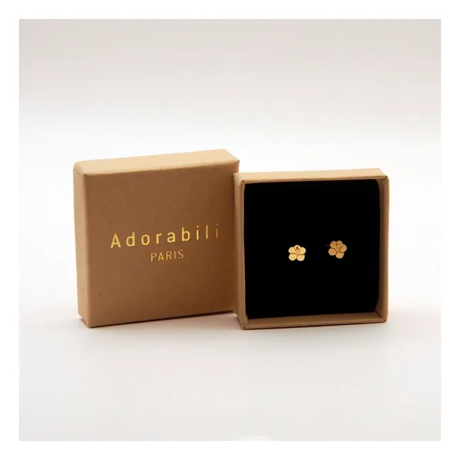 Pendientes Ibiscus | Dorado