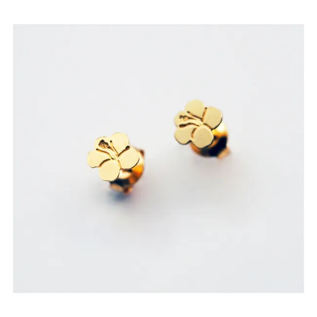 Pendientes Ibiscus | Dorado