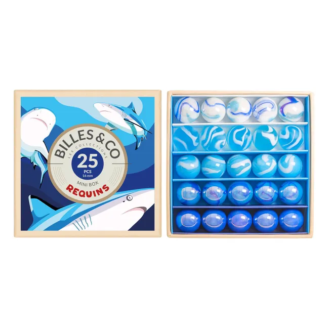 Juego de 25 canicas Sharks | Azul