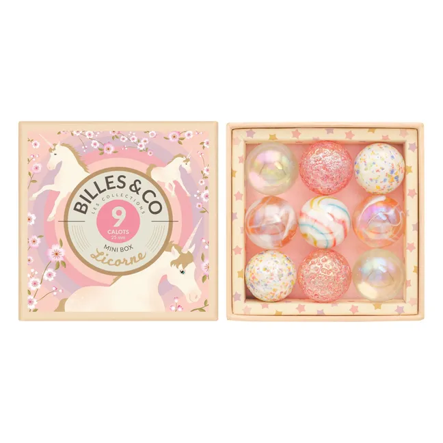 Coffret de 9 Calots Licorne | Rose
