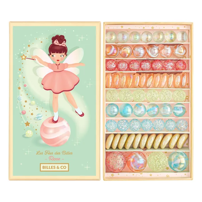 Caja de 71 canicas Fée Rose
