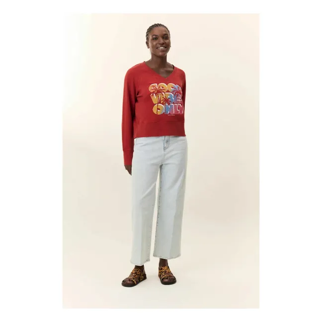 Sweatshirt Shavi Only aus Bio-Baumwolle | Rot