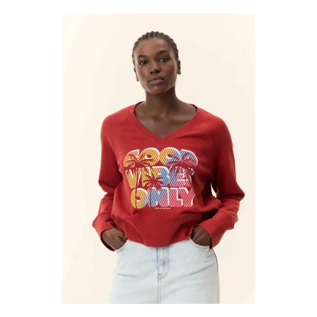 Sweatshirt Shavi Only aus Bio-Baumwolle | Rot