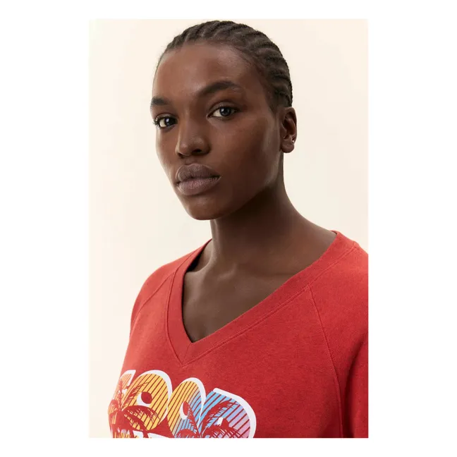 Sweatshirt Shavi Only aus Bio-Baumwolle | Rot