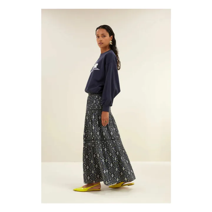 Jupe Xena Ikat | Bleu nuit- Image produit n°2