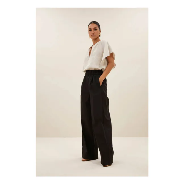 Pantalon Benji Popeline de Coton | Noir