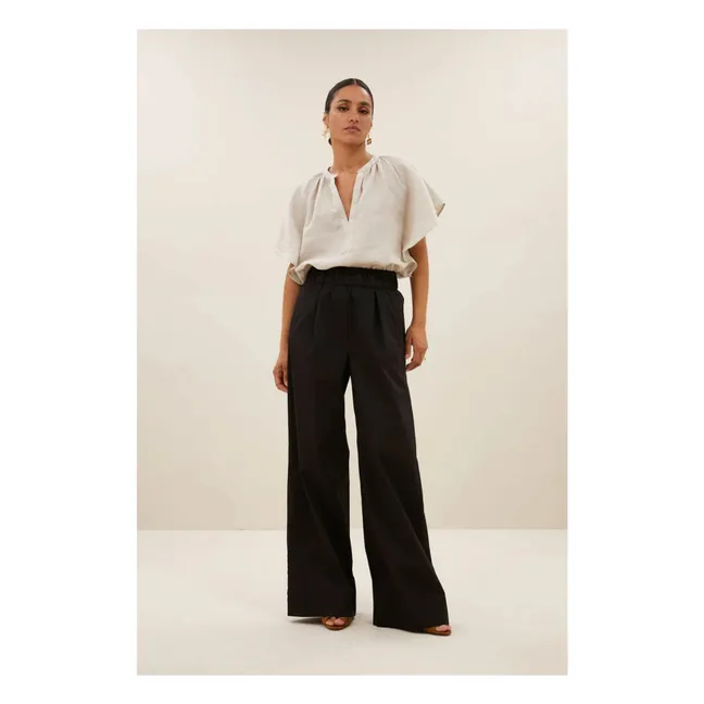 Pantalon Benji Popeline de Coton | Noir