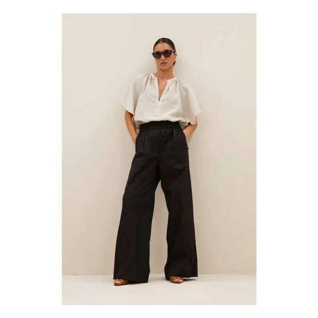 Pantalon Benji Popeline de Coton | Noir