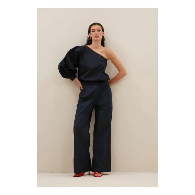 Blouse Bella Popeline de Coton | Bleu nuit