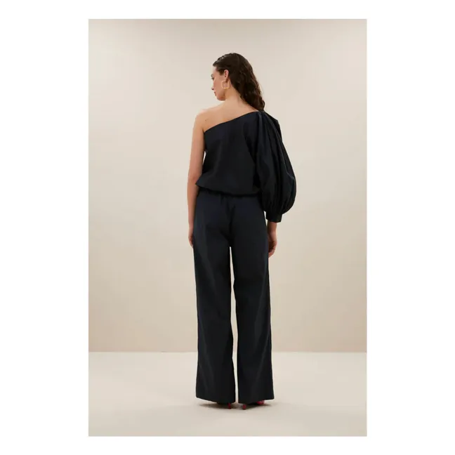 Blouse Bella Popeline de Coton | Bleu nuit