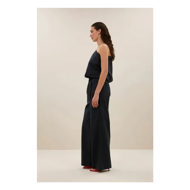 Blouse Bella Popeline de Coton | Bleu nuit