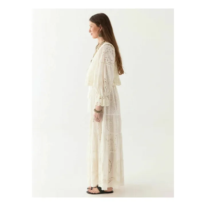 Robe Canterbury Patch Lilibet | Blanc- Image produit n°3