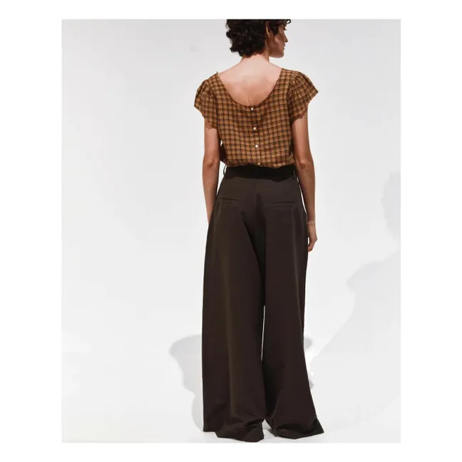Brady Linen and Cotton Pants | Charcoal grey