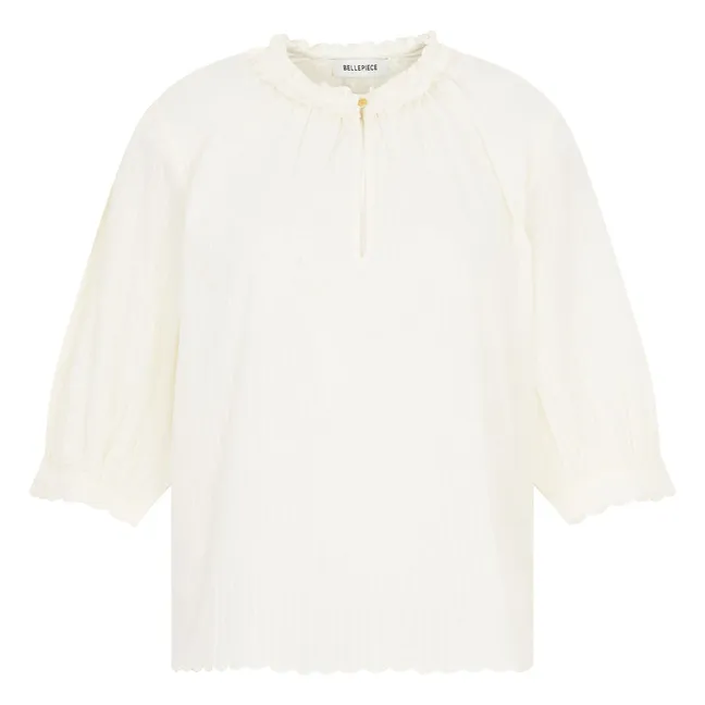 Blouse Bellem Rayures Dobby | Ecru