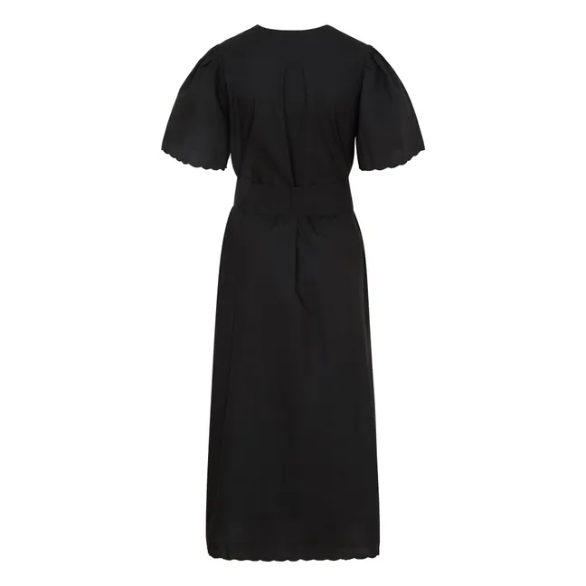 Robe Samos Popeline de Coton | Noir