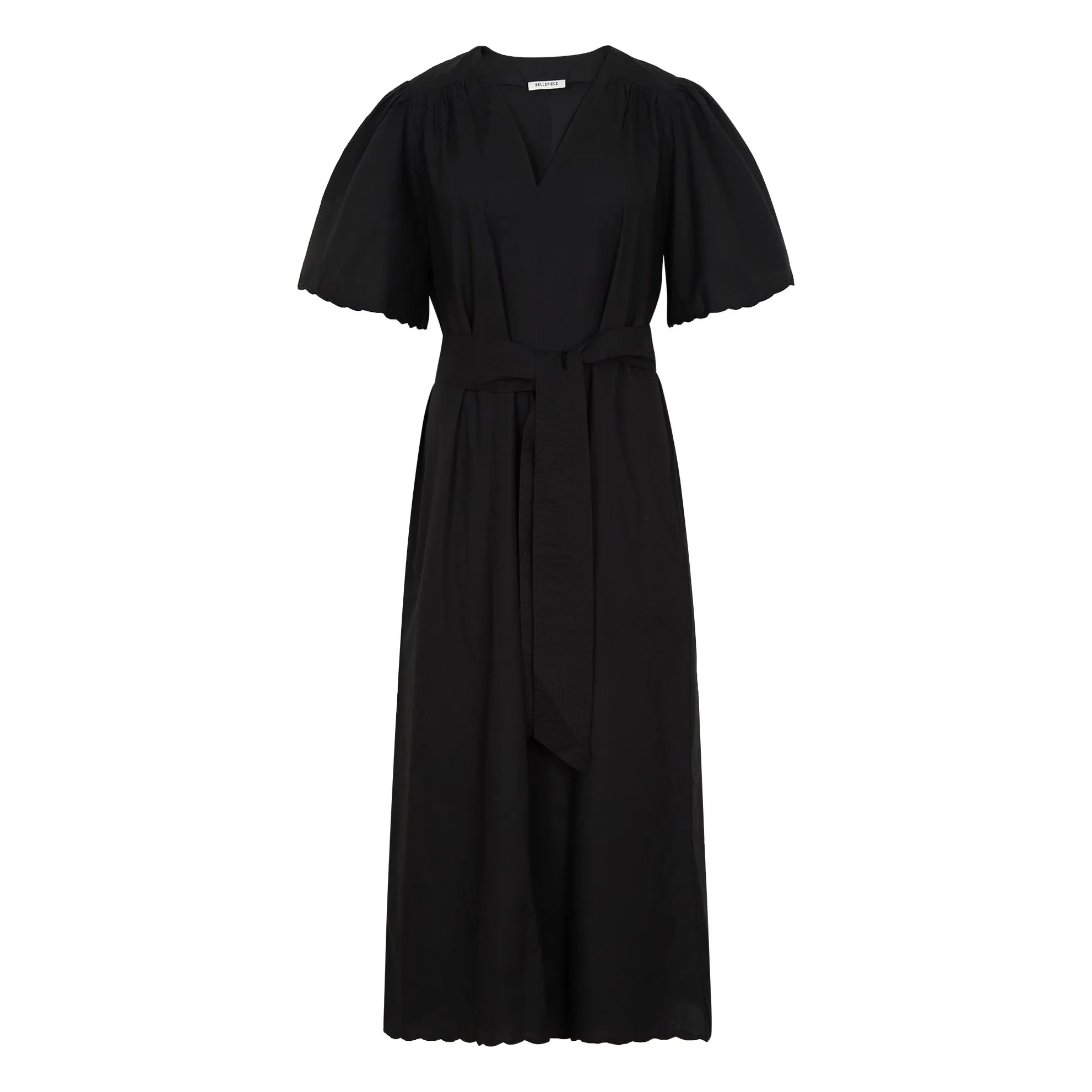 Bellepiece Black Samos Cotton Poplin Dress