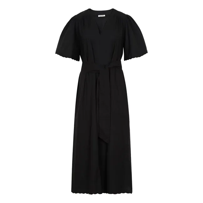 Robe Samos Popeline de Coton | Noir