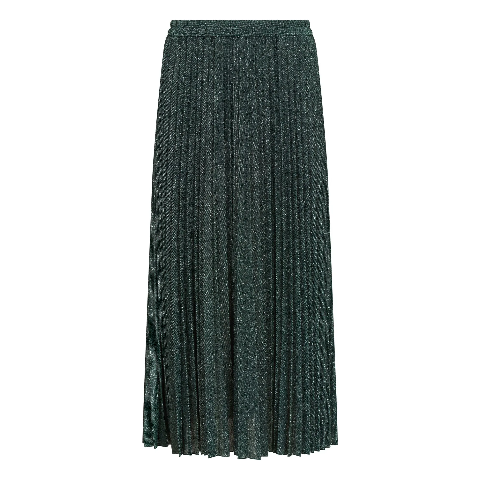 Momoni Green Emi Metallic Skirt