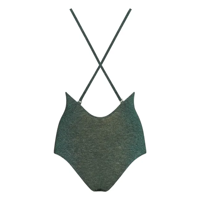Badeanzug 1-teilig Coral Spring Metallic | Grün
