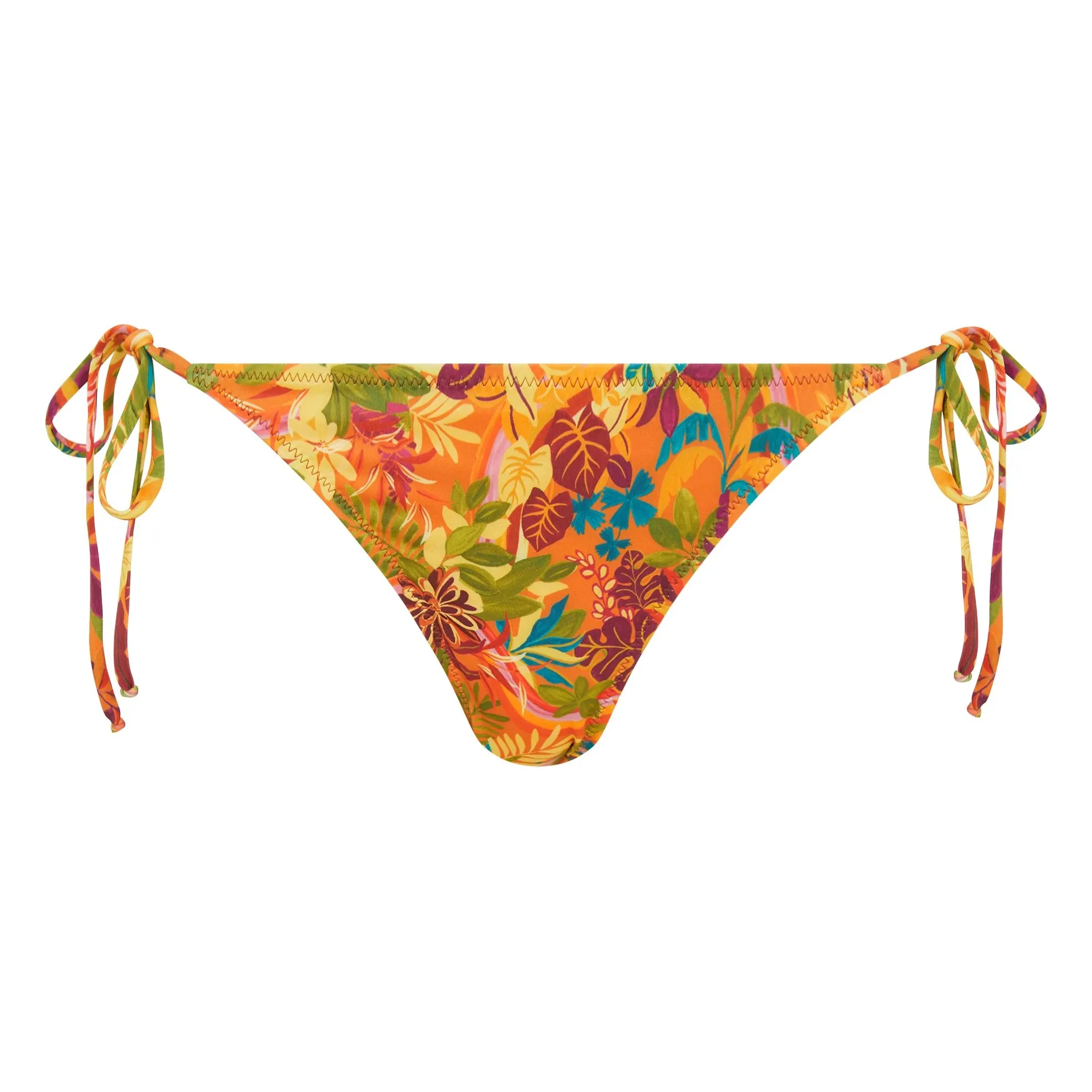 Momoni Orange Malene Printed Jersey Bottom