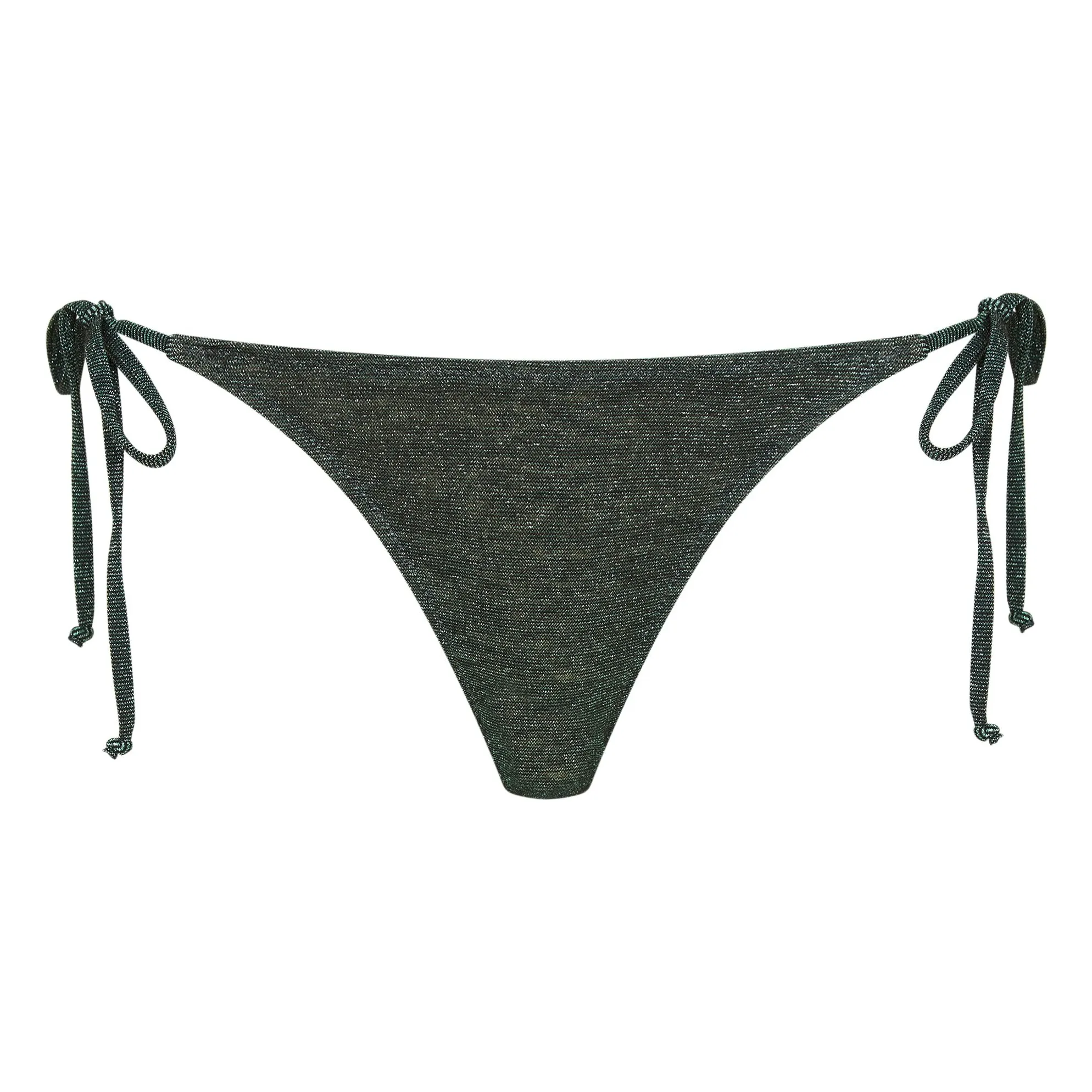 Momoni Green Malene Metallic Shorts
