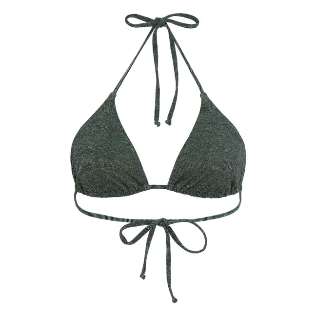 Haut de Maillot Marine Métallisé | Vert