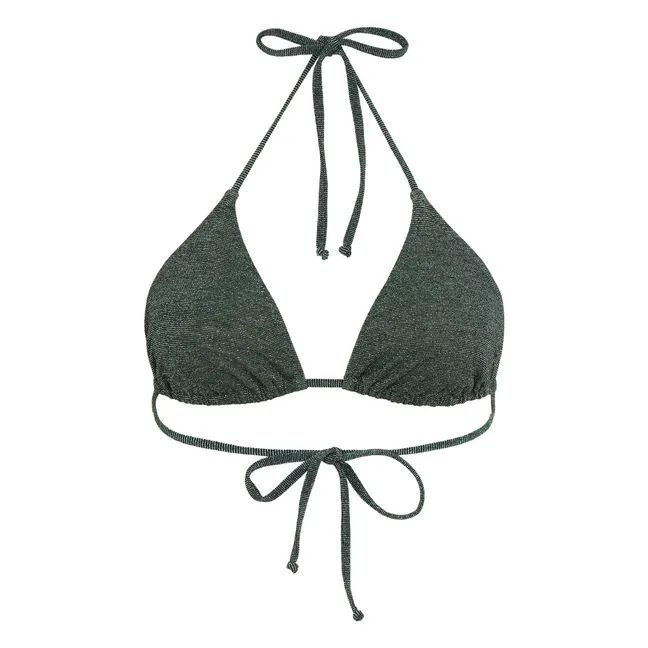 Top metálico marino | Verde