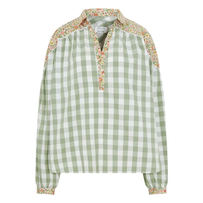 Paolina x Smallable - Blouse Lisa | Vert kaki