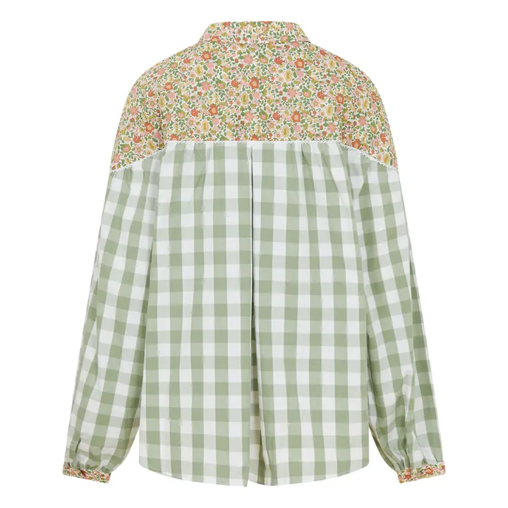 Paolina x Smallable - Blouse Lisa | Vert kaki- Image produit n°1