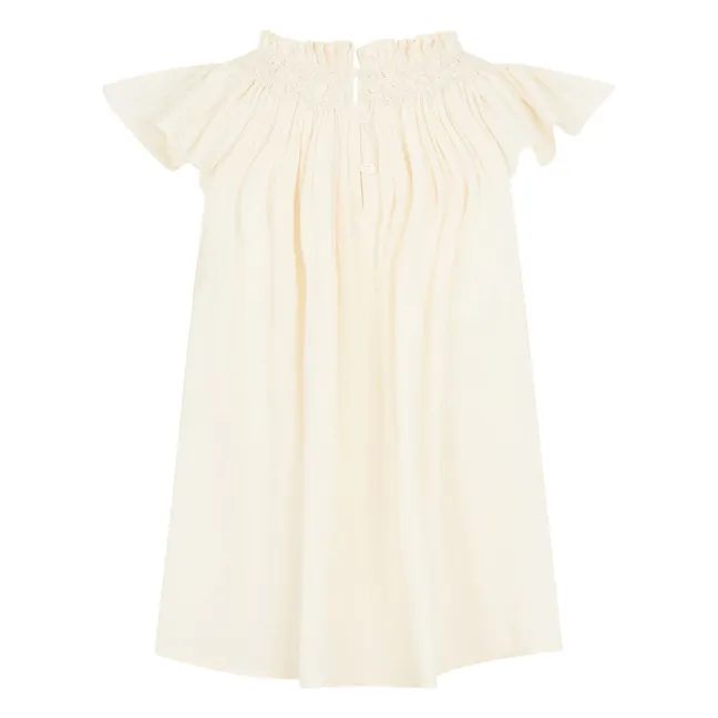 Top Mykonos Rayures Gaze de Coton | Ecru