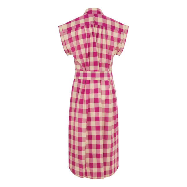 Robe Sardaigne Carreaux | Rose fuschia
