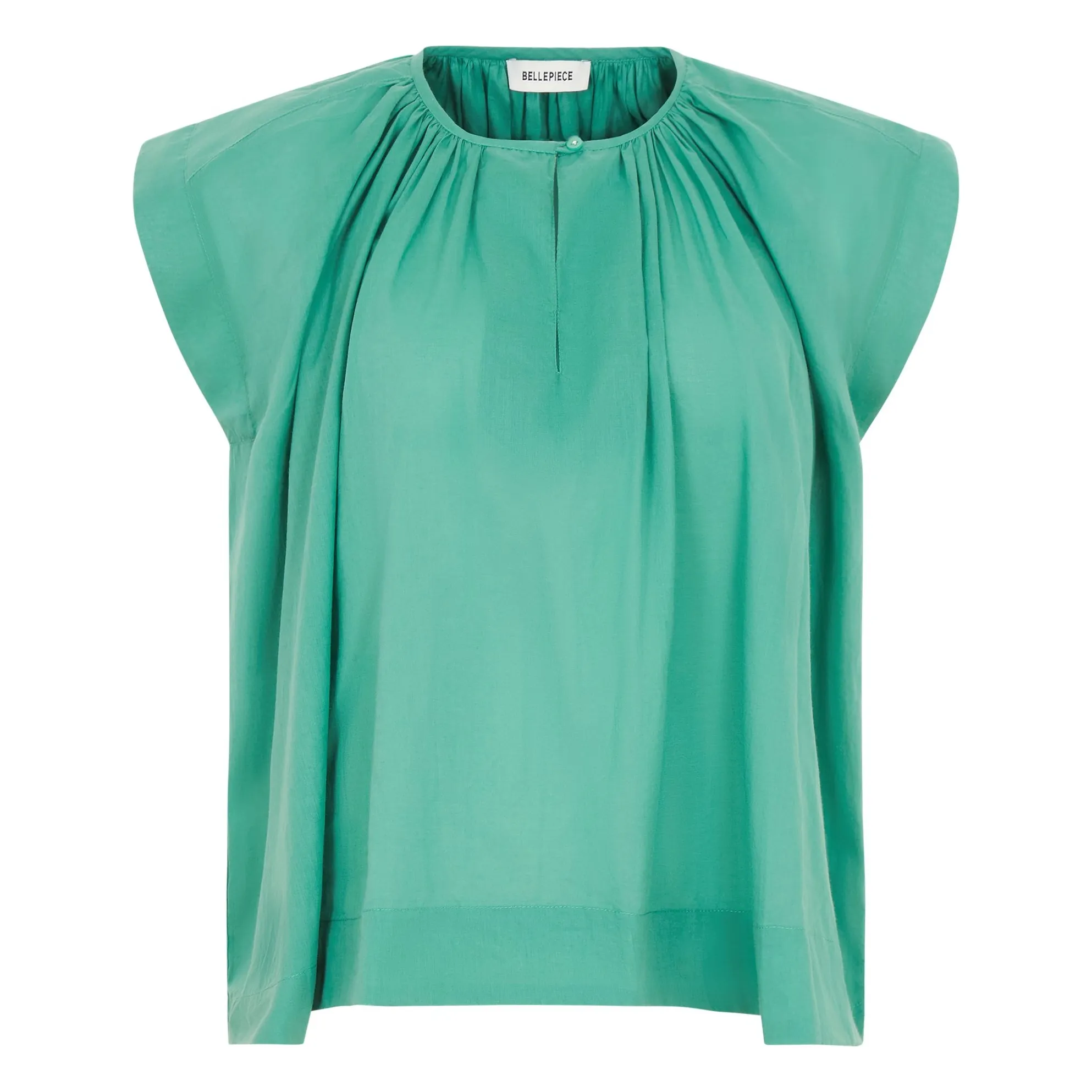 Bellepiece Green Blouse Sistelo Voile De Coton
