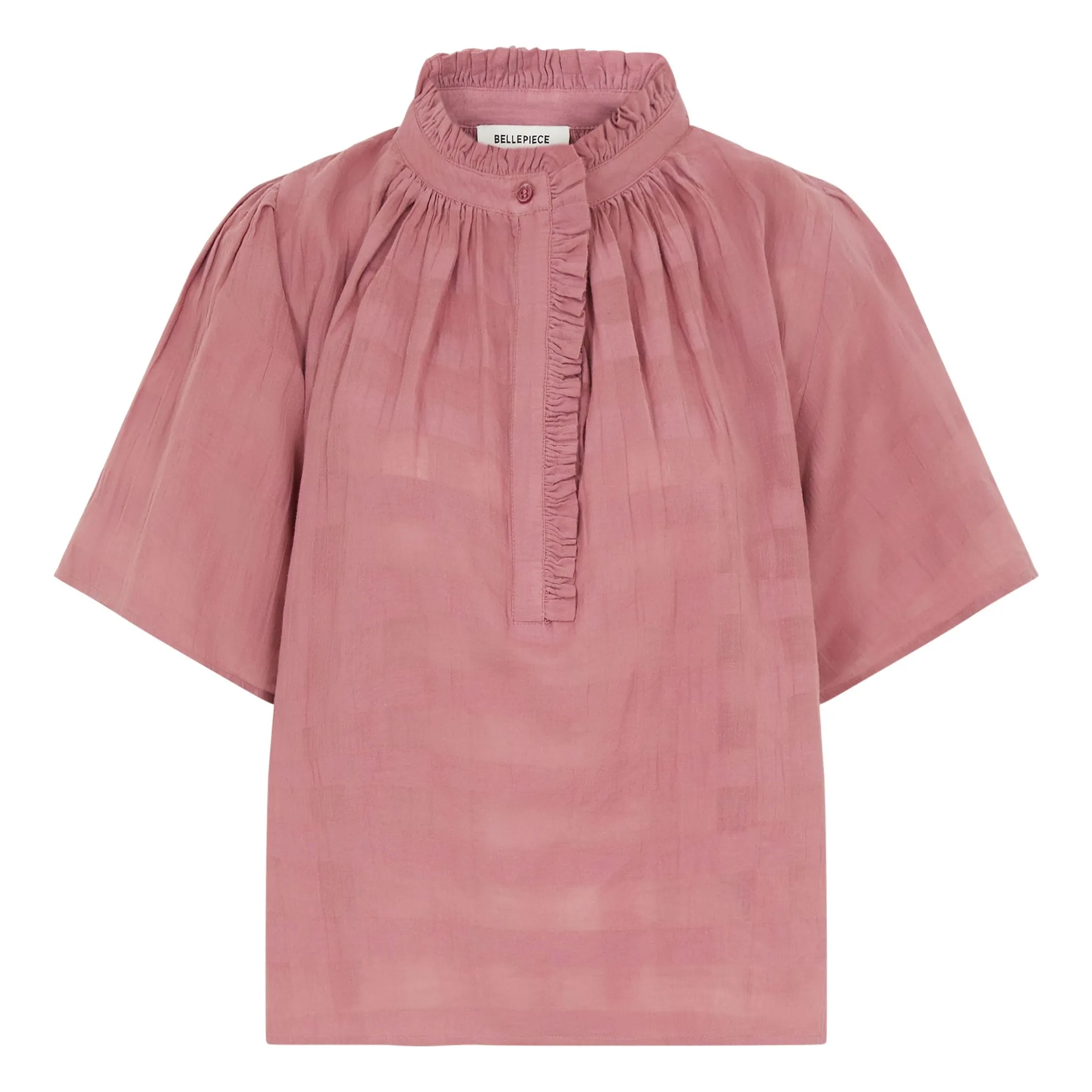 Bellepiece Plum Blouse Seville Carreaux Dobby