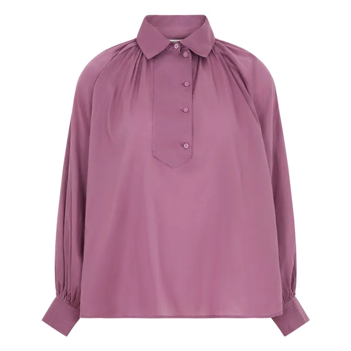 Blouse Jeanne Voile de Coton | Violet- Image produit n°0