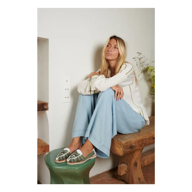 Sandalias Rita White | Verde Kaki