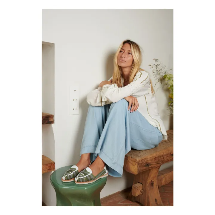 Sandales Rita Blanc | Vert kaki- Image produit n°2