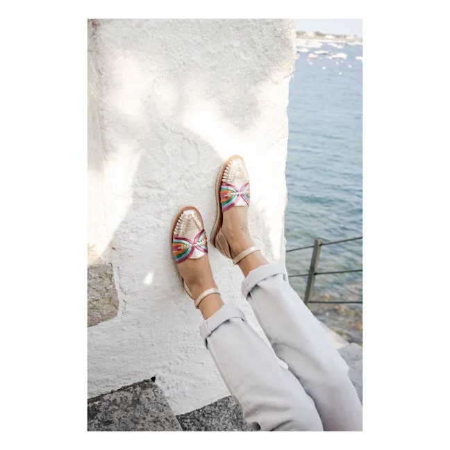 Sandalias Nayeli metalizadas | Champagne