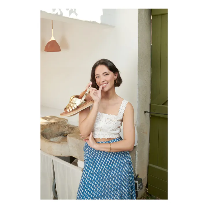 Sandales Lola Métallisées | Champagne- Image produit n°4