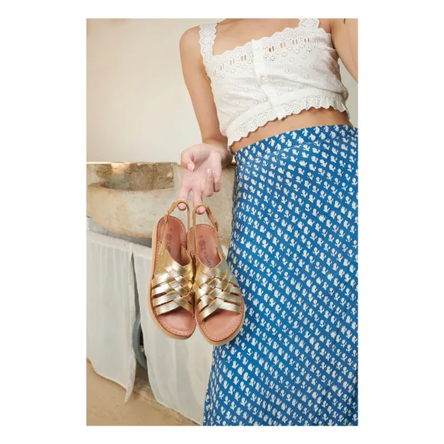 Sandalias Lola metalizadas | Champagne