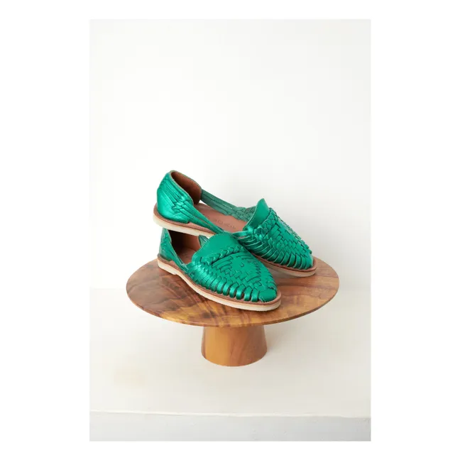 Sandalias Alegre Metallic | Verde esmeralda