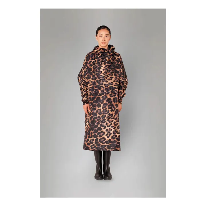 Cape Imperméable Dark Léopard - Collection Femme | Marron- Image produit n°0
