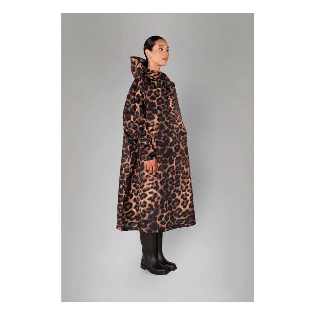 Cape Imperméable Dark Léopard - Collection Femme | Marron