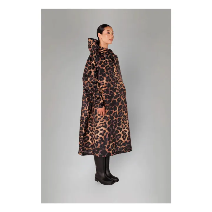 Cape Imperméable Dark Léopard - Collection Femme | Marron- Image produit n°1