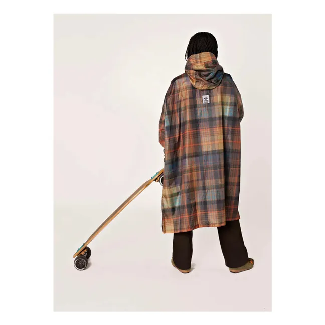 Cape Imperméable Tartan - Collection Femme | Orange