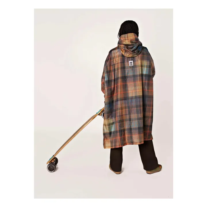 Cape Imperméable Tartan - Collection Femme | Orange- Image produit n°6