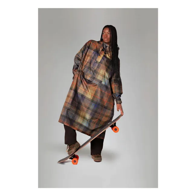 Cape Imperméable Tartan - Collection Femme | Orange